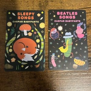 Caspar Babypants set of 2 yoto cards Beatles & sleep songs